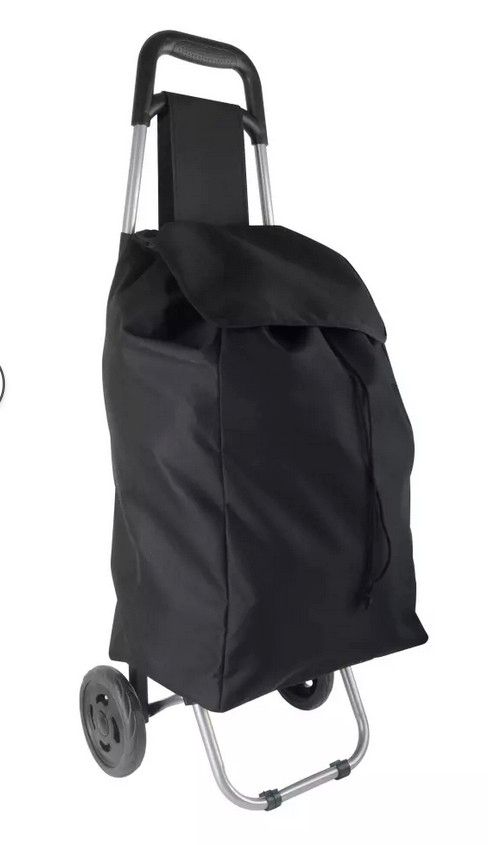 Einkaufstrolley mit 2 Rollen inkl. Schirmhalter, Standfuß