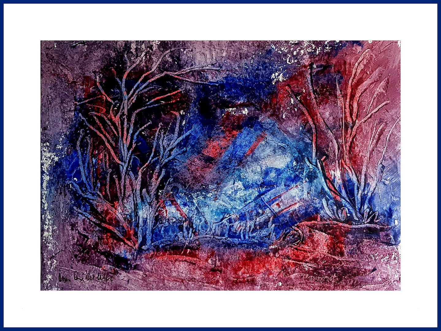 Surreale Landschaft ,Unikat 2 Ölgemälde