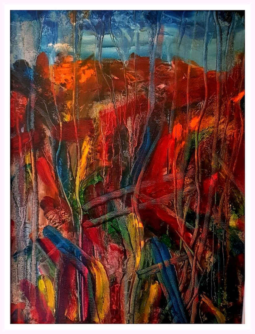 Landschaft  ,Ölgemälde surreale Malweise