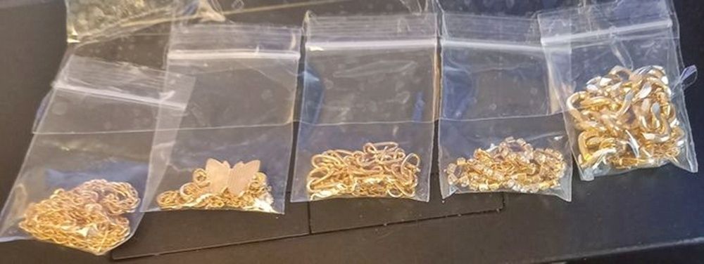 5 Goldkettchen Fußkettchen 24 Karat vergoldet je 10cm inklVersand