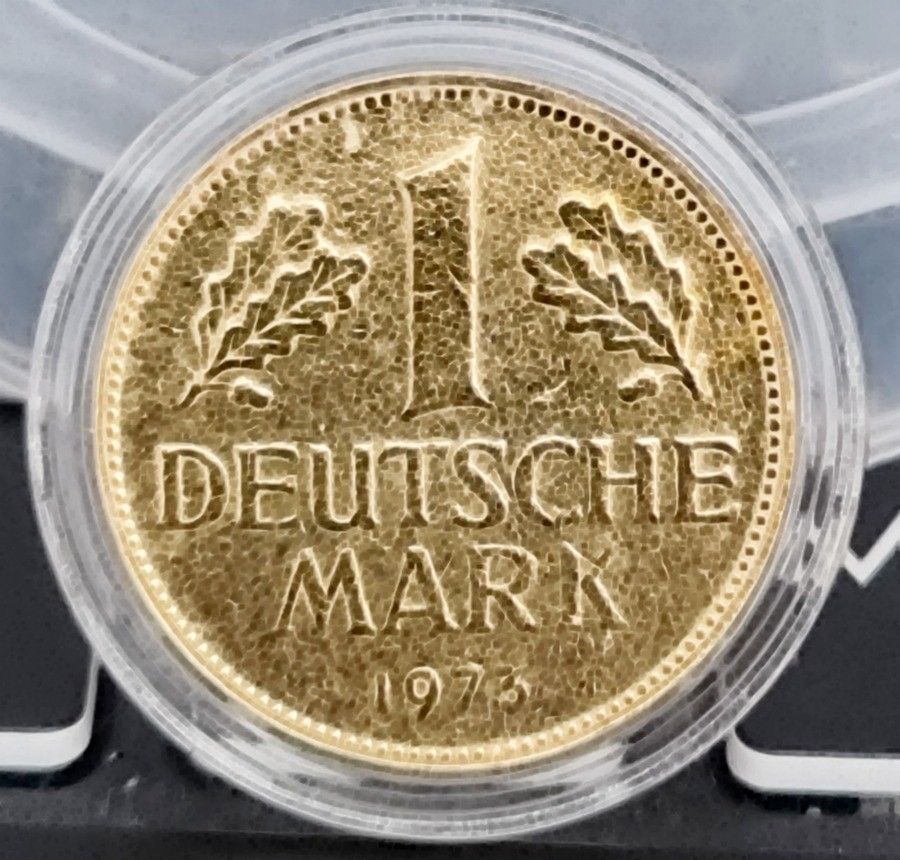 1 Deutsche Mark - Münze mit 24K-Goldauflage | Versand 2,40€