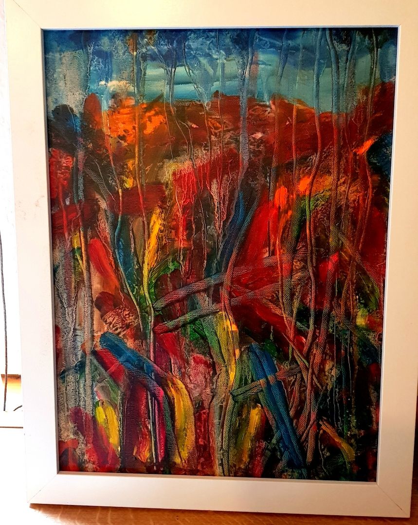 Landschaft  ,Ölgemälde surreale Malweise