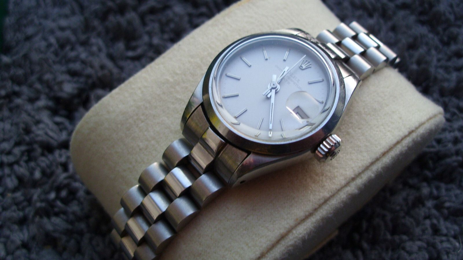 Rolex Date Präsident Platin Optik  Einmalige Vintage Uhr