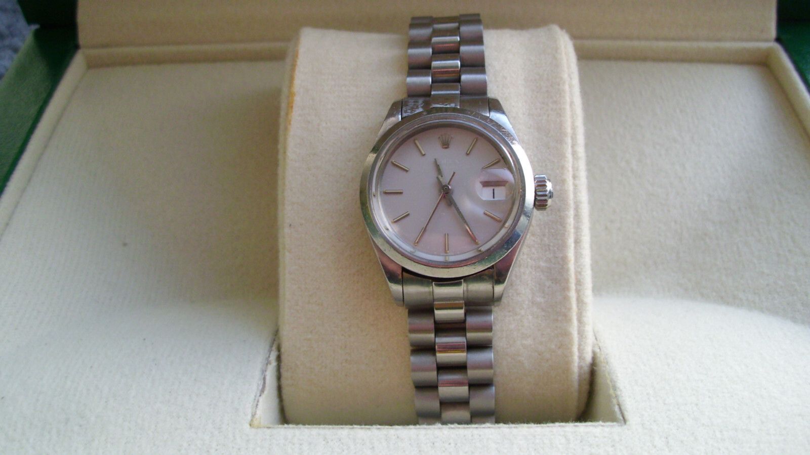 Rolex Date Präsident Platin Optik  Einmalige Vintage Uhr