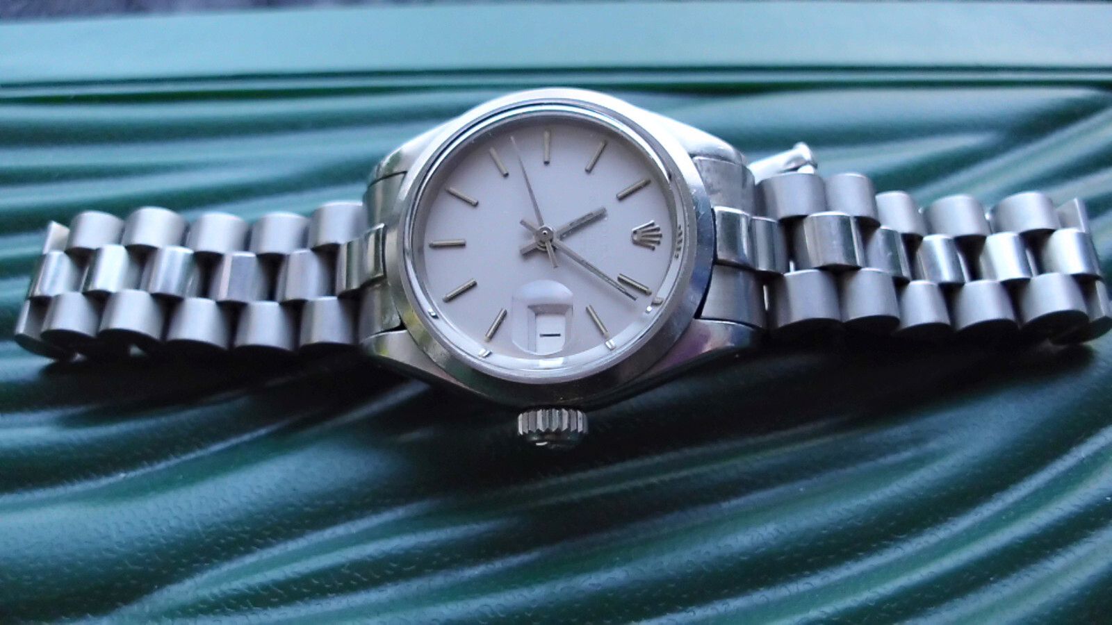 Rolex Date Präsident Platin Optik  Einmalige Vintage Uhr