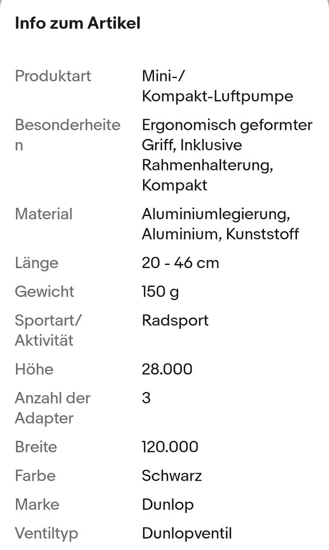 Luftpumpe Fahrradpumpe Handpumpe Teleskop Fahrrad Pumpe Hand Kompakt Mini Set