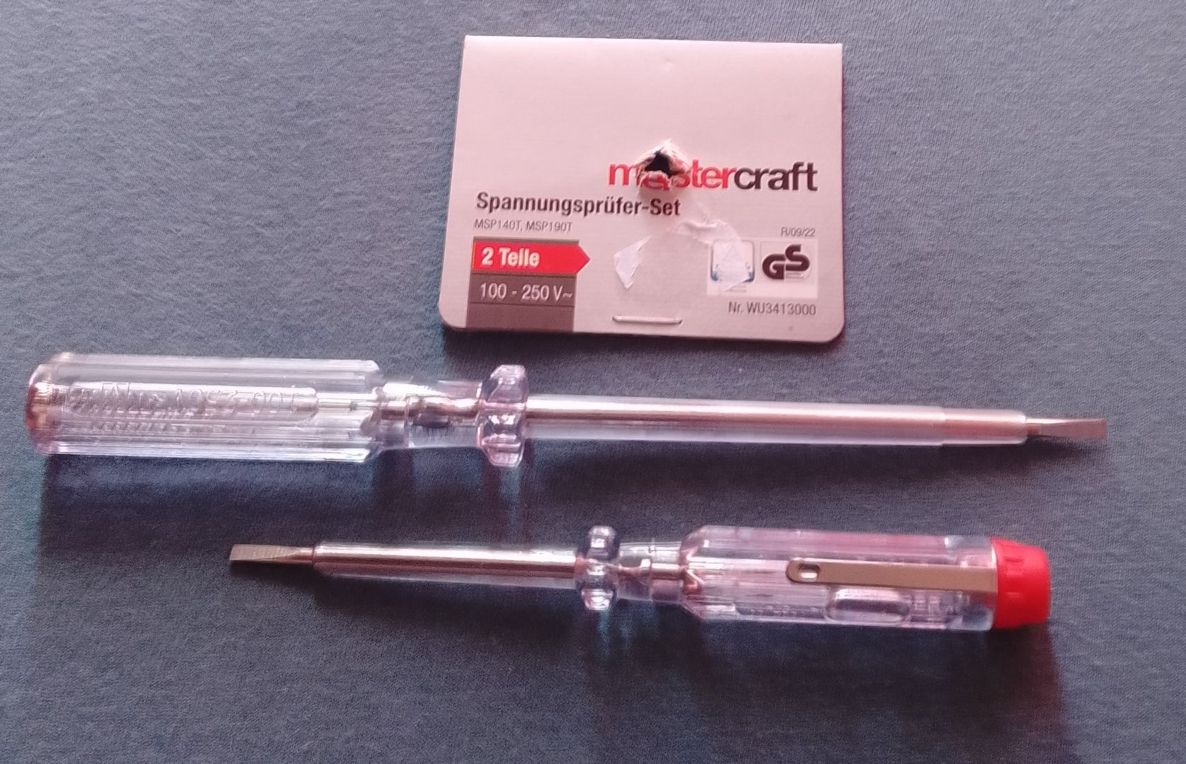 Spannungsprüfer Set 2-tlg Sromprüfer 100-250 Volt Schraubendreher Stromtester