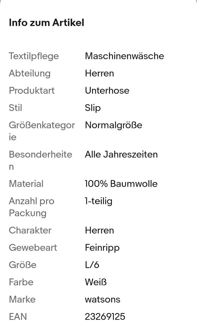 Herren-Slip Feinripp . Classic