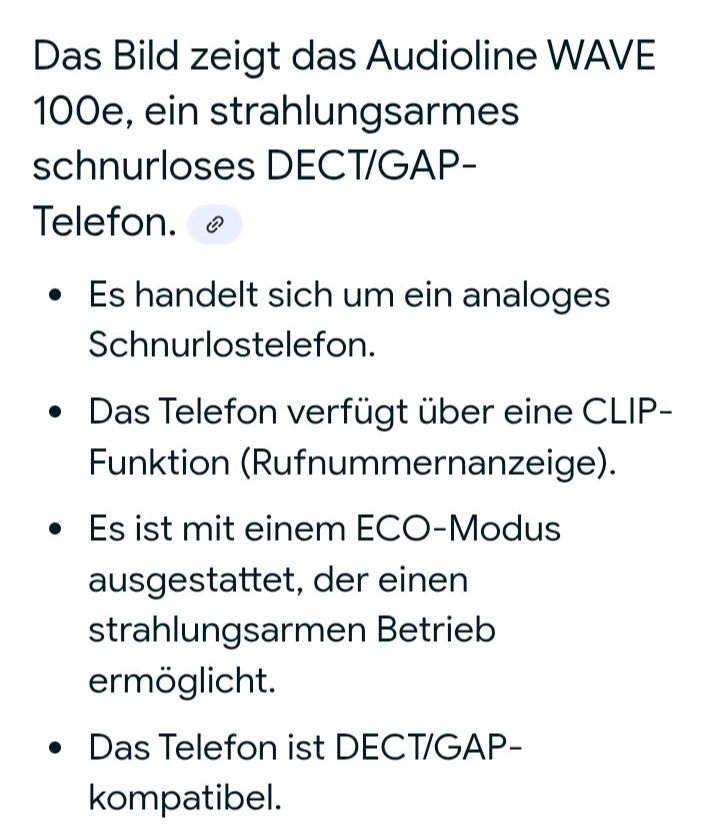 Audioline Wave 100e Telefon Big Grau Schnurlos Seniorentauglich mit Ladestation Audioline Wave 100e Telefon Big Grau Schnurlos Seniorentauglich mit Ladestation