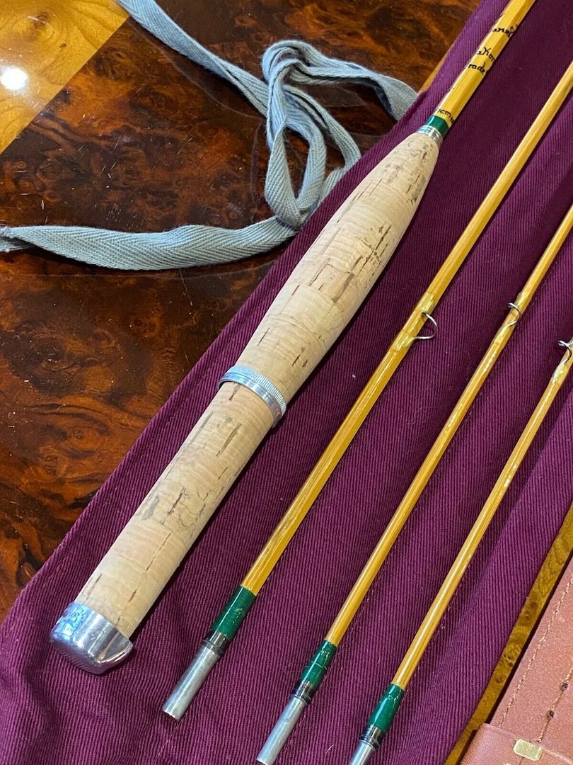 Hardy Marvel 7 1/2ft Palakona Bambus Fliegenrute 3-teilig 2 Spitzen mit Lederrohr- Hardy Marvel 7 1/2ft Palakona Bambus Fliegenrute 3-teilig 2 Spitzen mit Lederrohr-