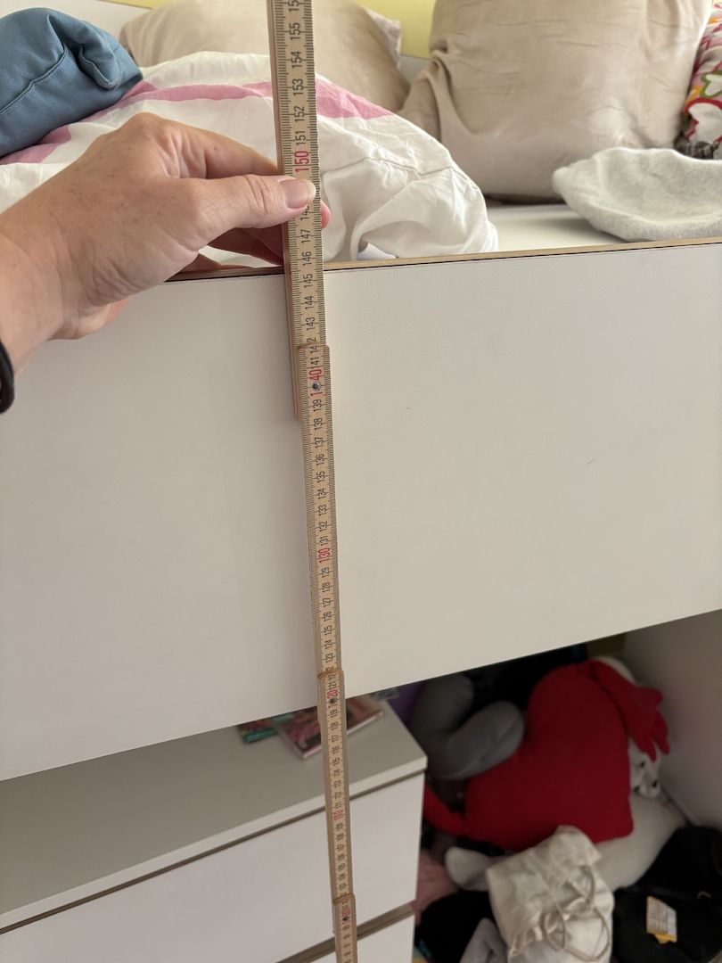 Hochbett Weiss, für 1x2m Matratze