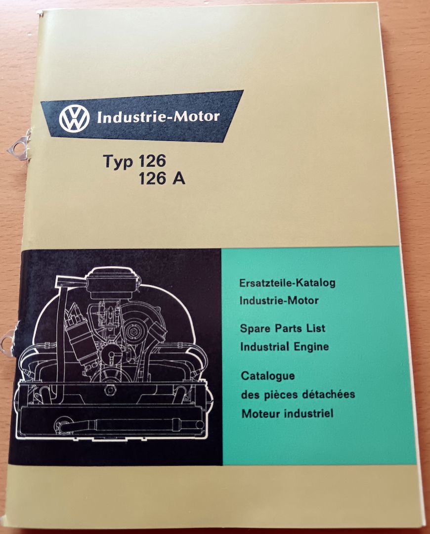 VW Typ122 126 A Betriebsanleitung, Ersatzteilliste, Wartungsheft