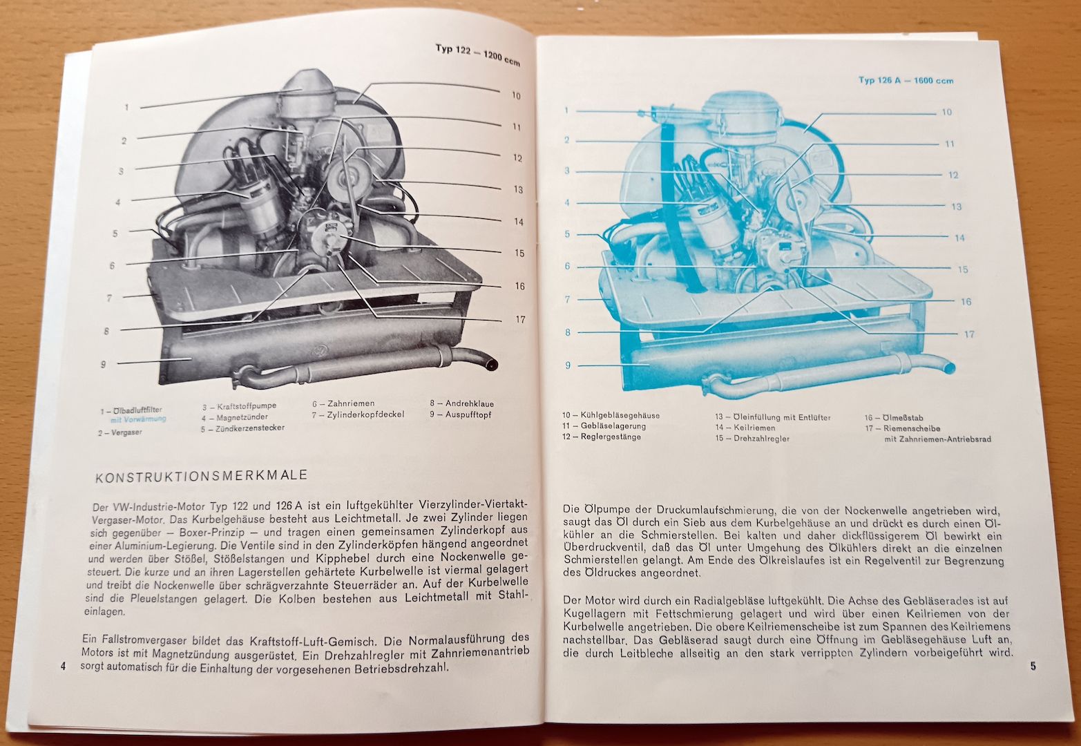 VW Typ122 126 A Betriebsanleitung, Ersatzteilliste, Wartungsheft