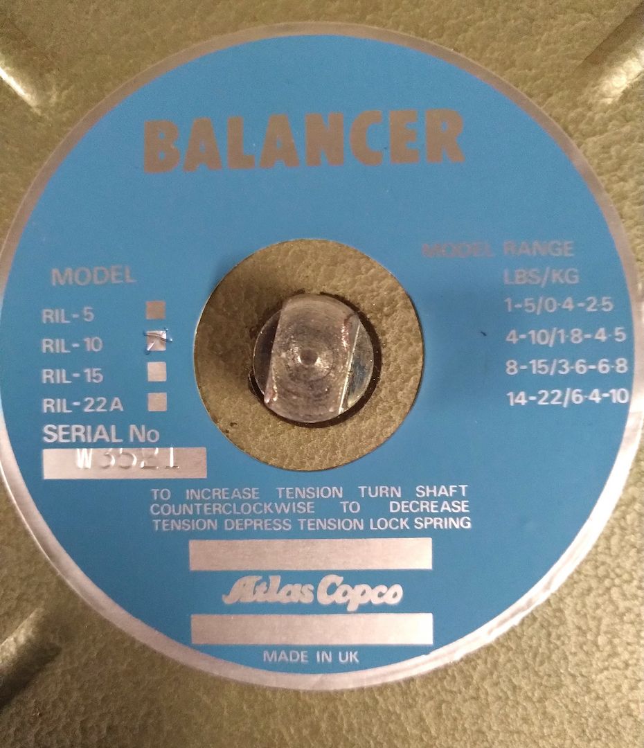 Atlas Copco RIL-10 Balancer Werkzeugausgleich 1,8 - 4,5 kg