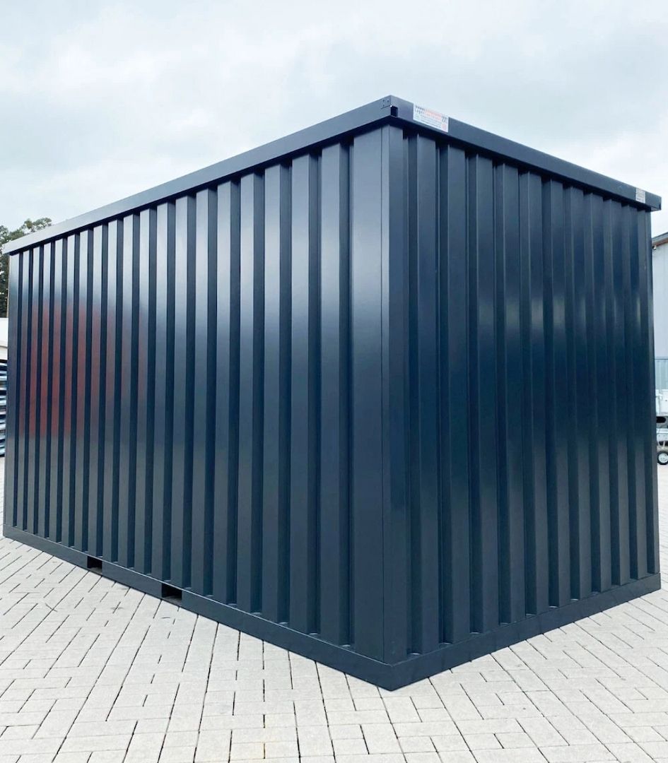 Lagercontainer Lagerschuppen Container Gartenhaus Gerätelager Anthrazit 3m