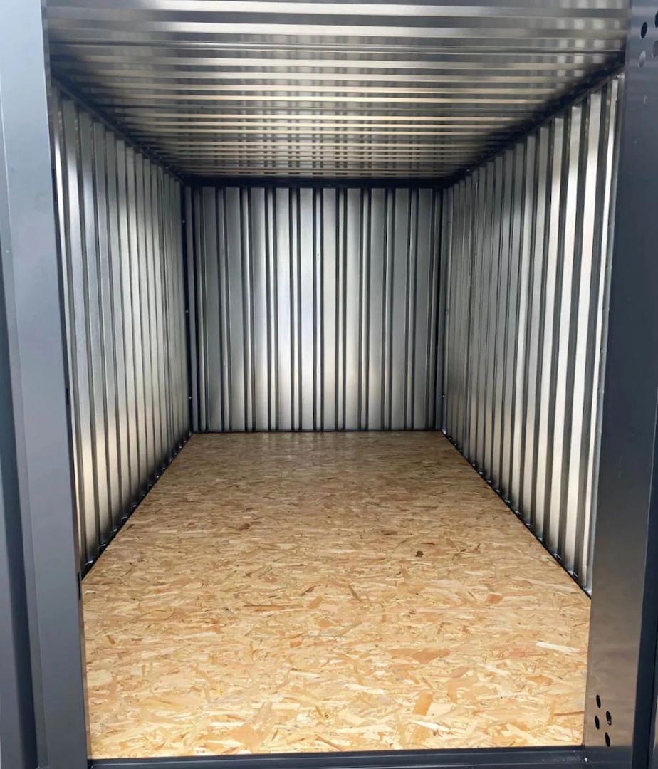 Lagercontainer Lagerschuppen Container Gartenhaus Gerätelager Anthrazit 3m