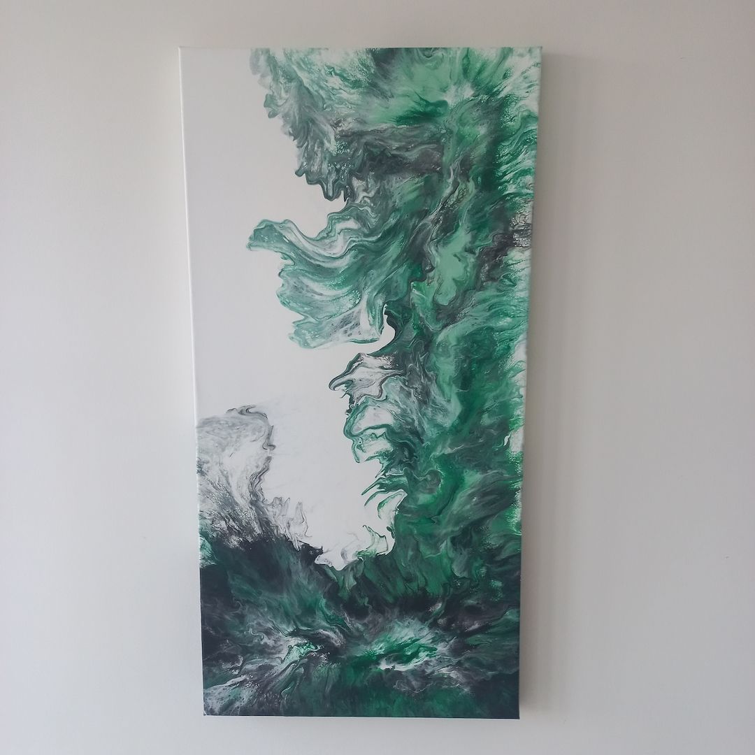 Abstraktes Acrylbild – Dutch Pouring Technik – Original Kunstwerk