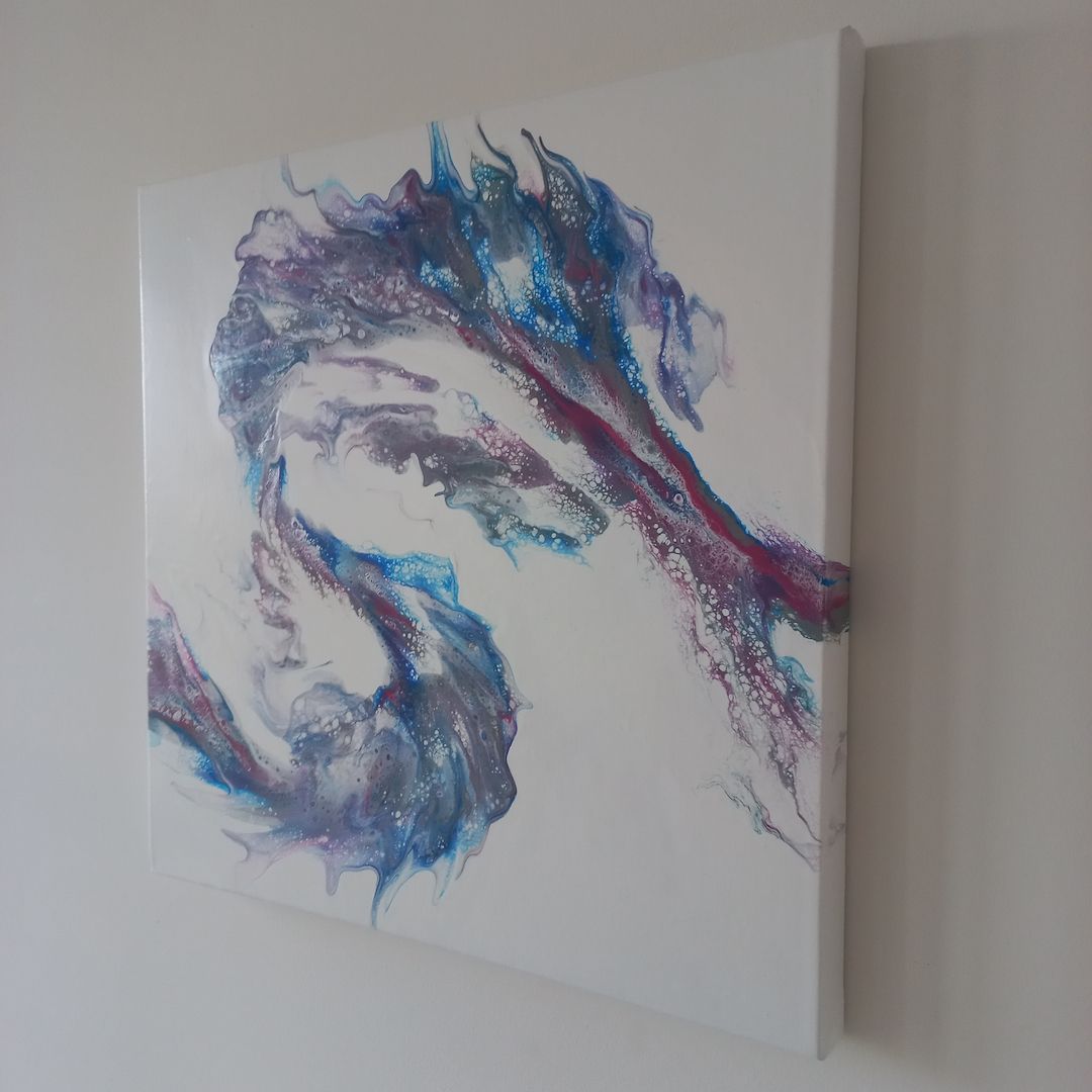 Moderne Wandkunst – Abstraktes Bild in Dutch Pouring Stil