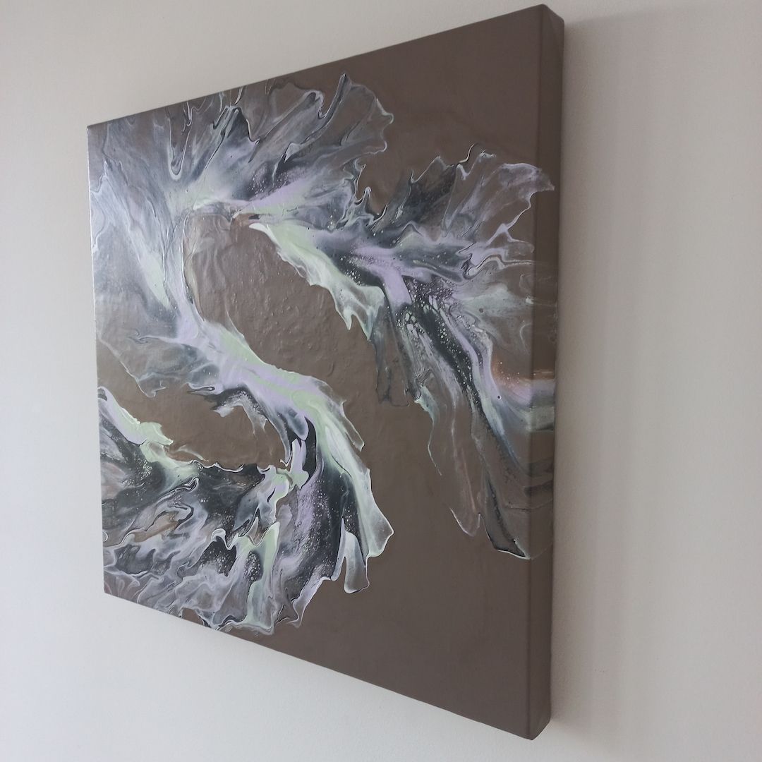 Abstraktes Acrylbild – Dutch Pouring Technik – Original Kunstwerk