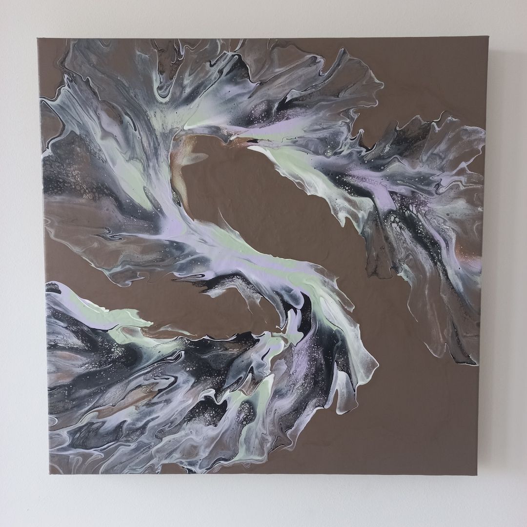 Abstraktes Acrylbild – Dutch Pouring Technik – Original Kunstwerk