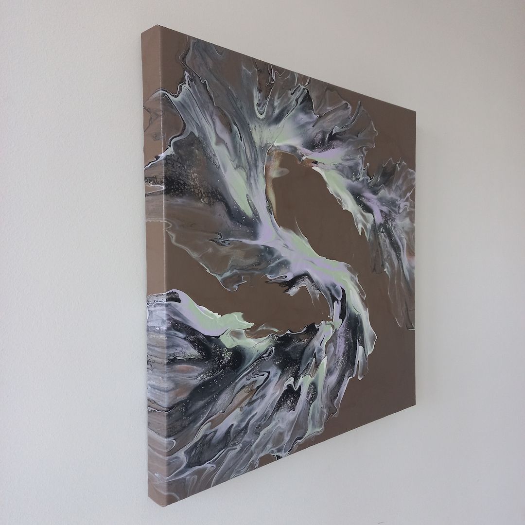 Abstraktes Acrylbild – Dutch Pouring Technik – Original Kunstwerk
