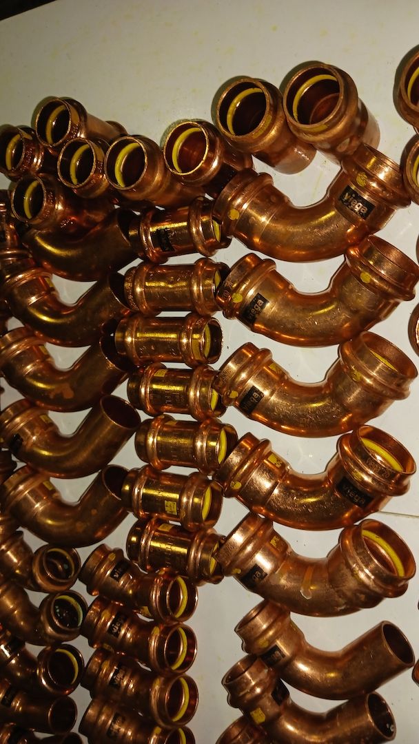 Konvult 83 Stück Viega Profipress-G 22 28mm Pressfittings Kupfer Fittings mit SC-CONTUR und V-Contur