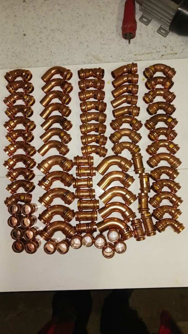 Konvult 83 Stück Viega Profipress-G 22 28mm Pressfittings Kupfer Fittings mit SC-CONTUR und V-Contur