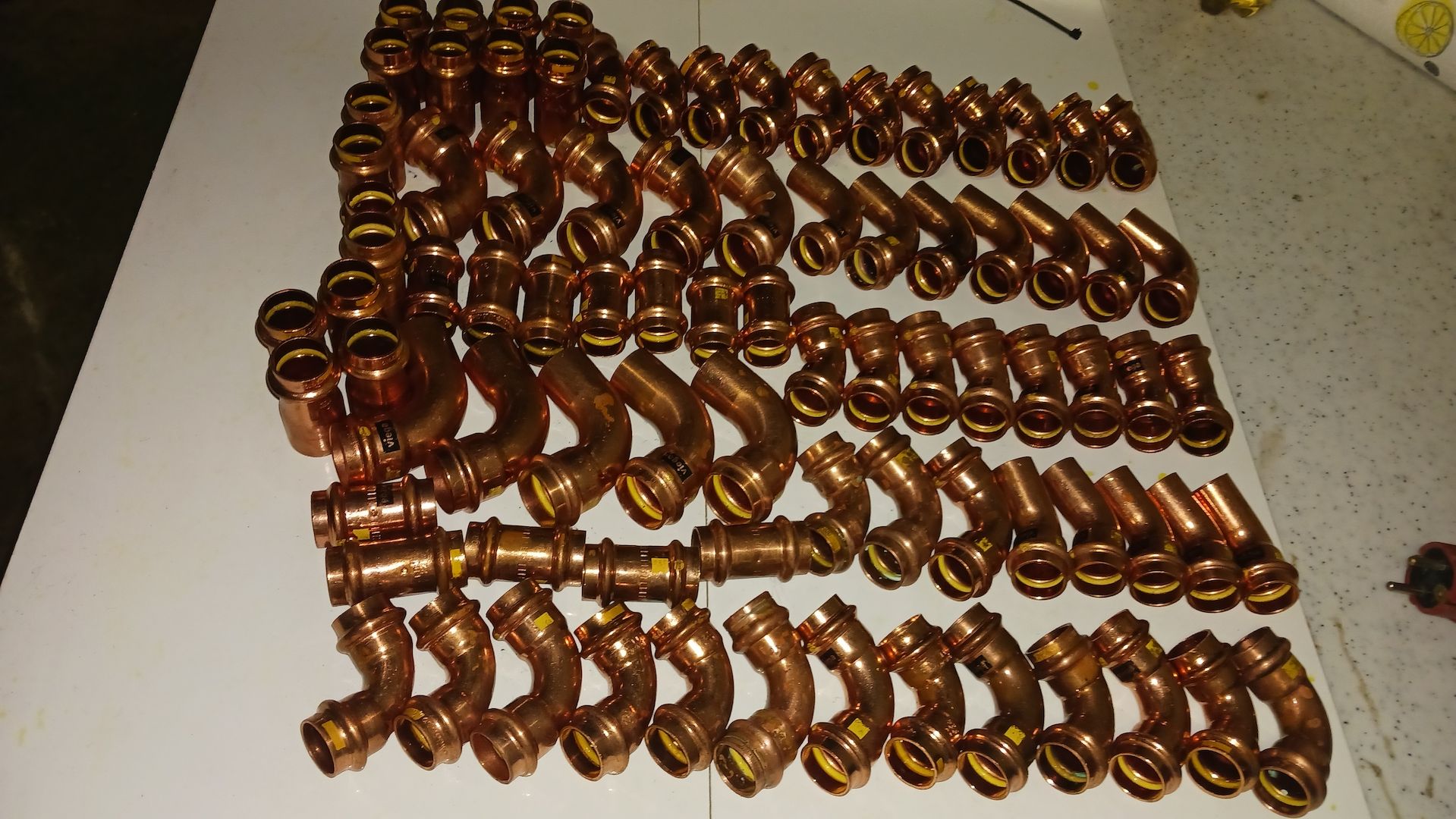 Konvult 83 Stück Viega Profipress-G 22 28mm Pressfittings Kupfer Fittings mit SC-CONTUR und V-Contur