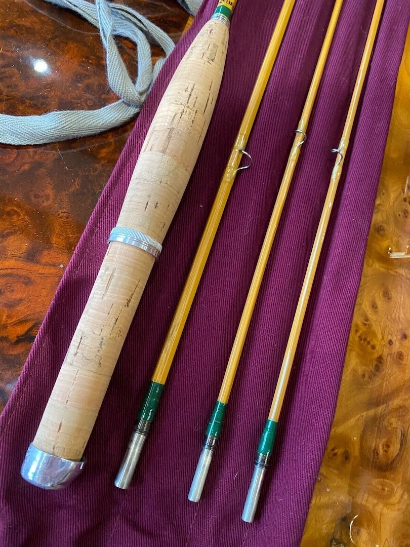 Hardy Marvel 7 1/2ft Palakona Bambus Fliegenrute 3-teilig 2 Spitzen mit Lederrohr Hardy Marvel 7 1/2ft Palakona Bambus Fliegenrute 3-teilig 2 Spitzen mit Lederrohr