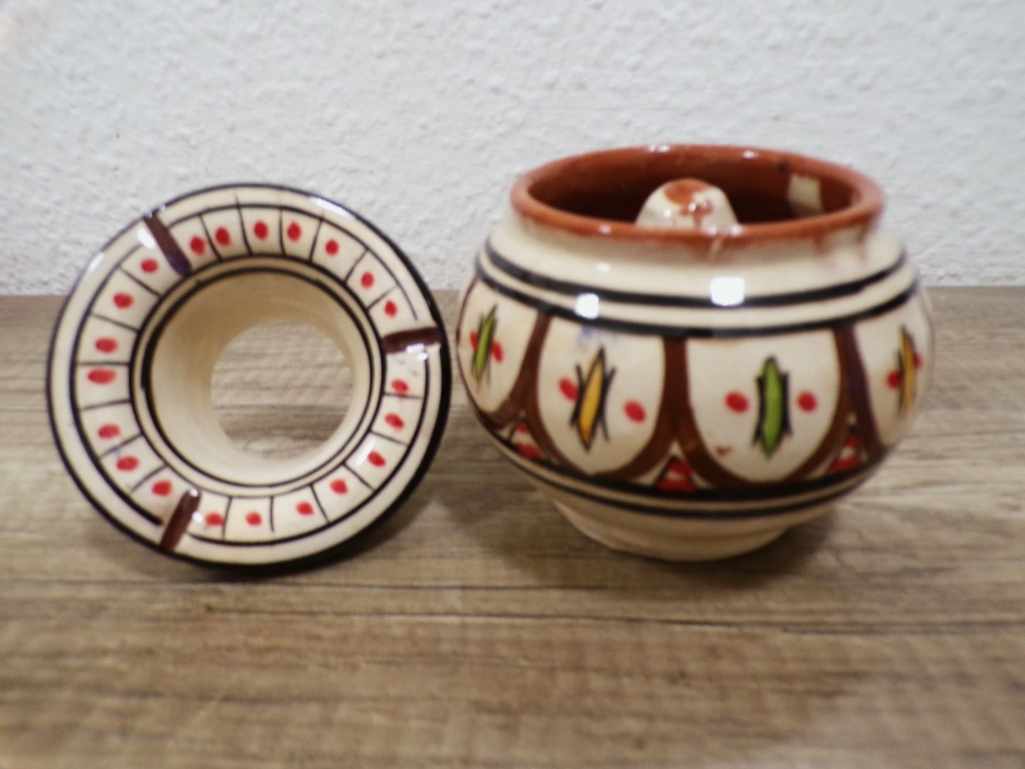 Orientalischer Marokkanischer Aschenbecher Handbemalt Unikat Marokko Orient Fes