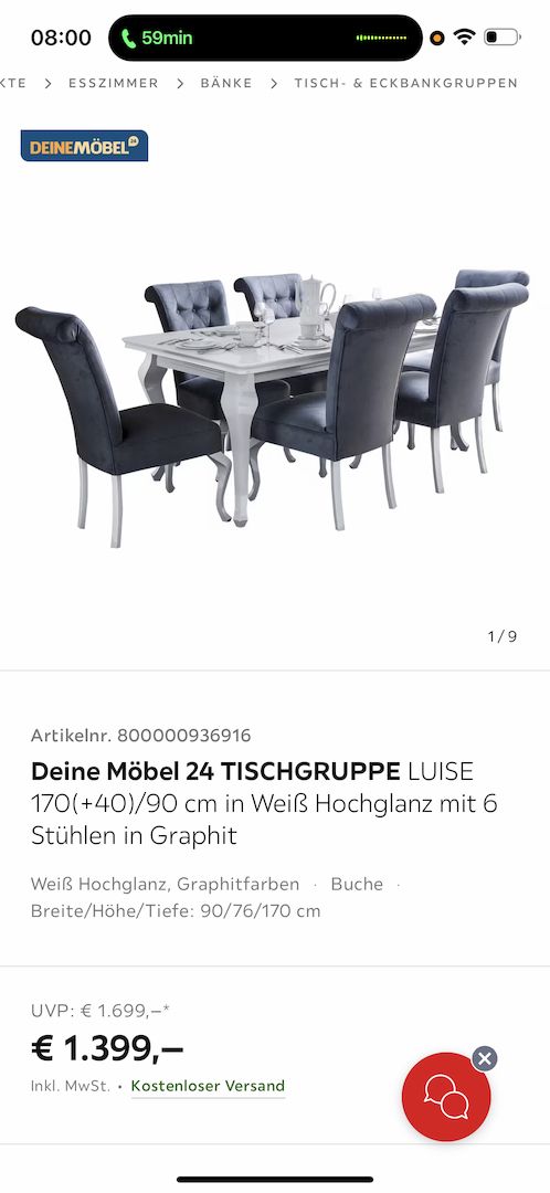 Esstisch mit stühle