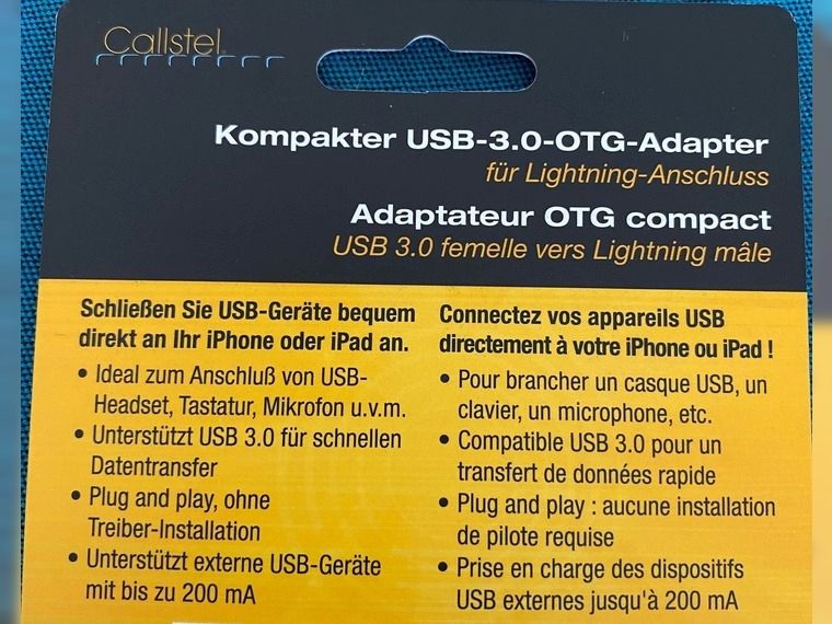Adapter für IPhon /IPad