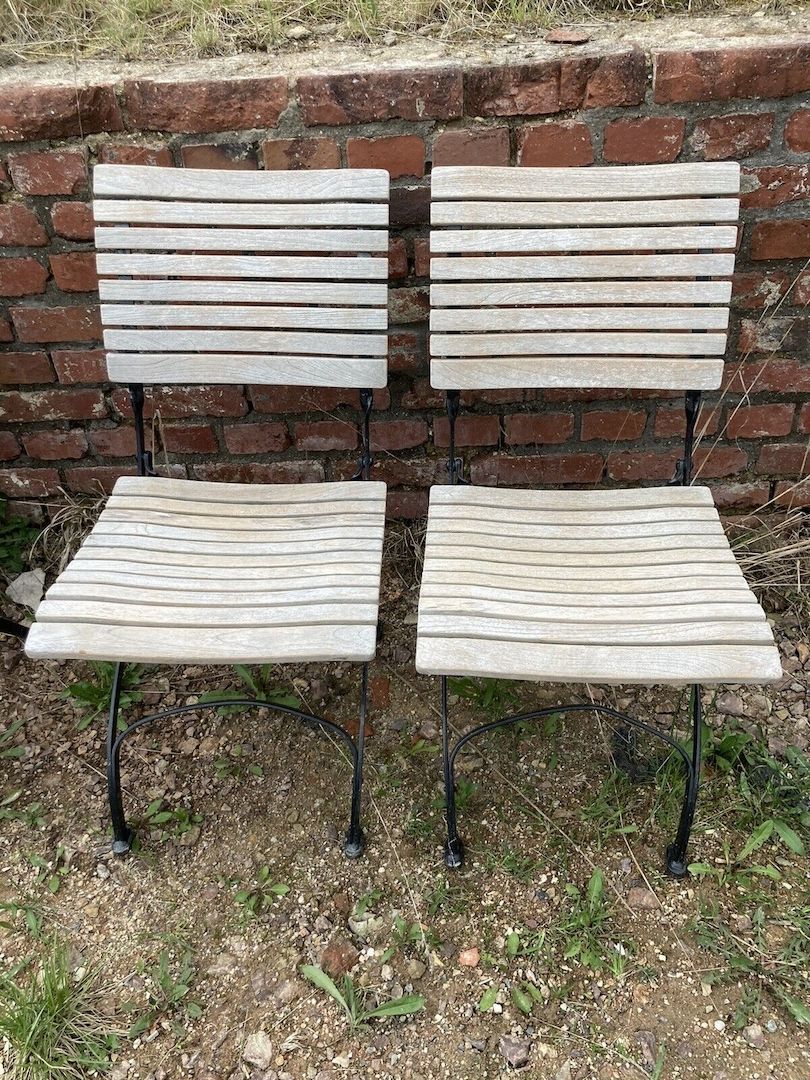 6 Garpa Fontenay Gartenstühle Original mit toller Patina in sehr Gutem Zustand