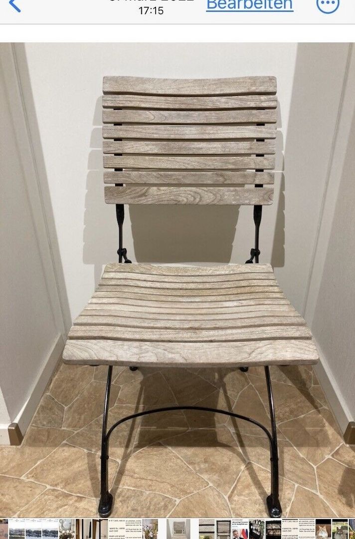 6 Garpa Fontenay Gartenstühle Original mit toller Patina in sehr Gutem Zustand