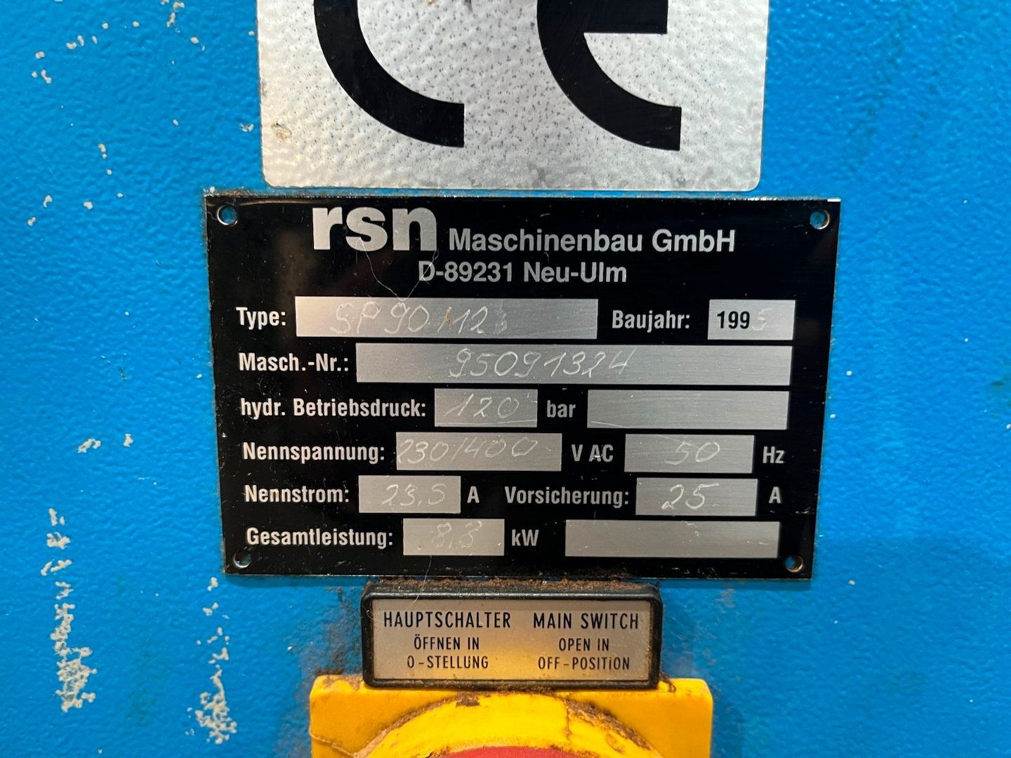 Brikettpresse, Brikettierpresse RSN SP 9012