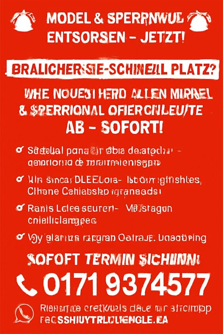 🚨 Möbel & Sperrmüll jetzt abholen lassen – SOFORT!