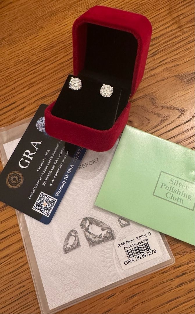 Diamant Ohrringe 925 Sterling Silber