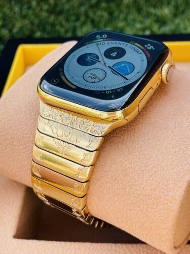 24K Gold Plated 46MM Apple Uhr