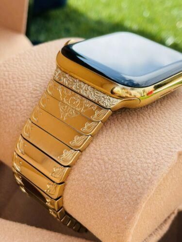 24K Gold Plated 46MM Apple Uhr
