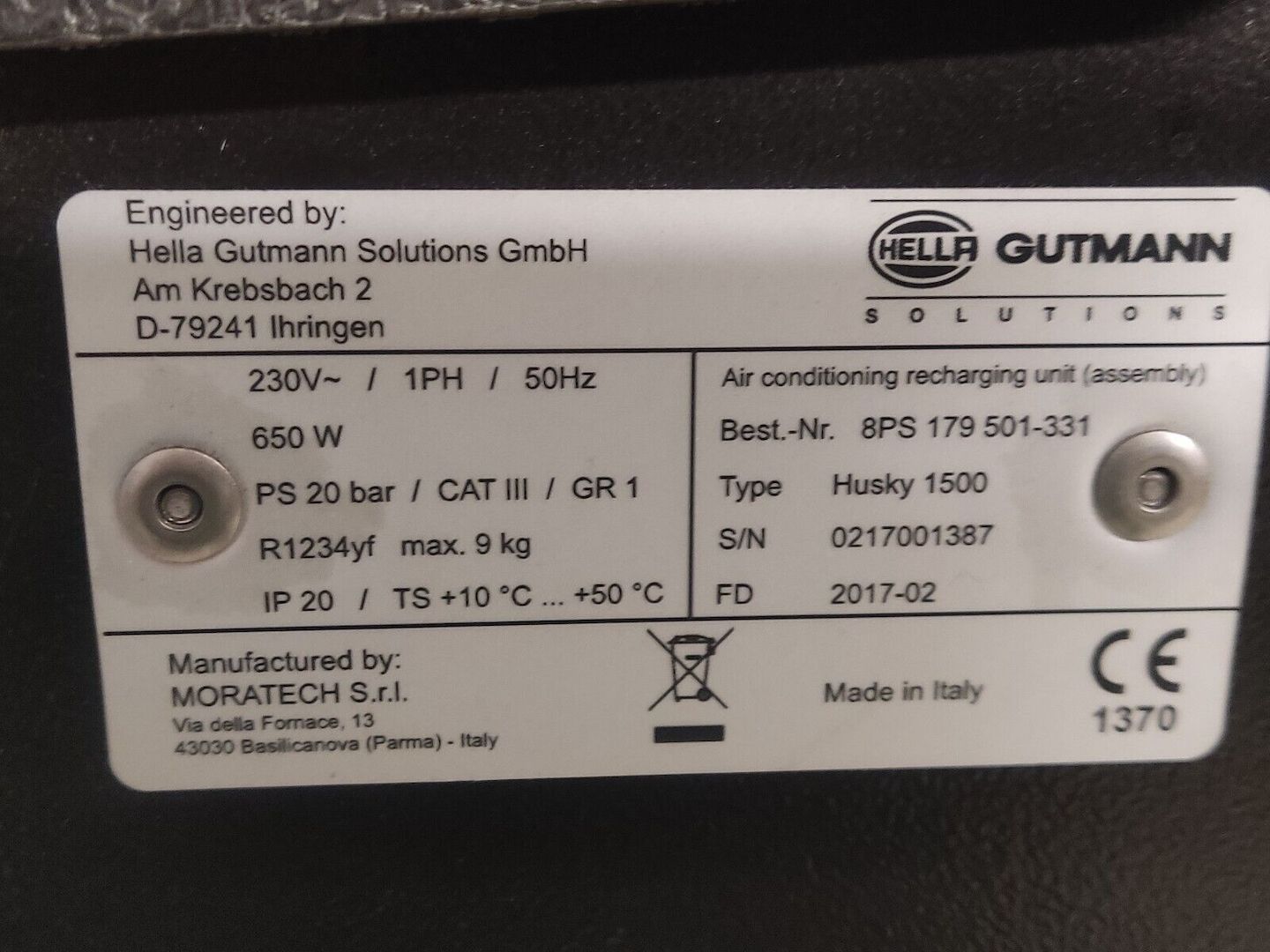 Hella Gutmann Klimaservicegerät HUSKY 1500 R1234yf