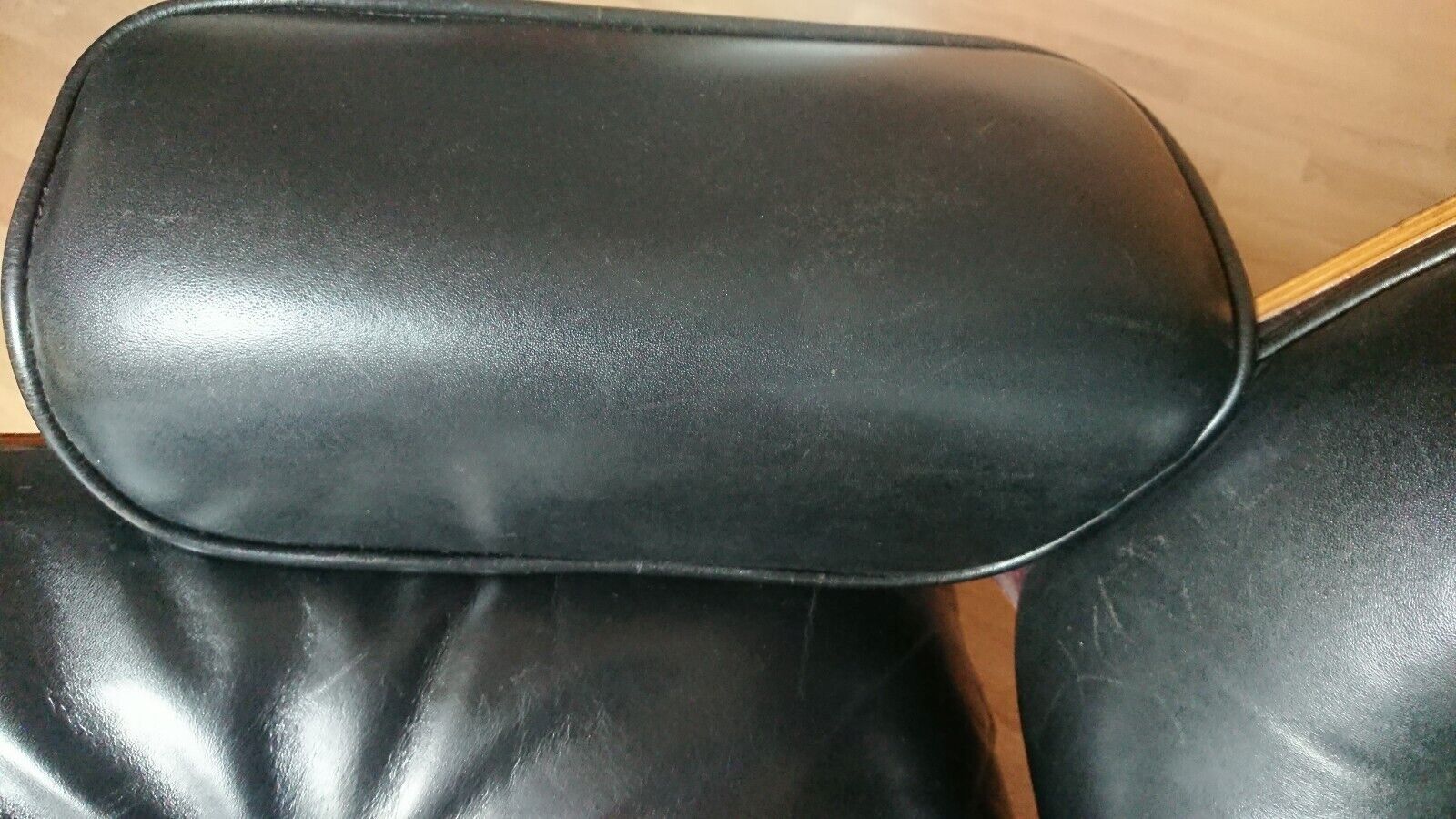 Lounge Chair Palisander  Leder schwarz Eames