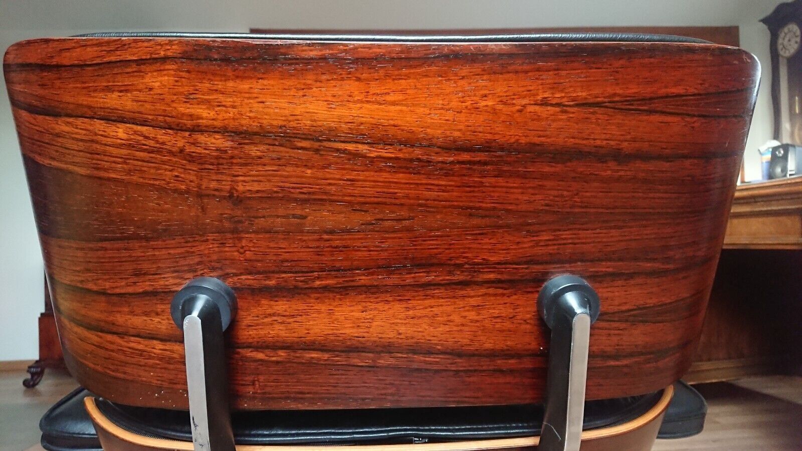 Lounge Chair Palisander  Leder schwarz Eames