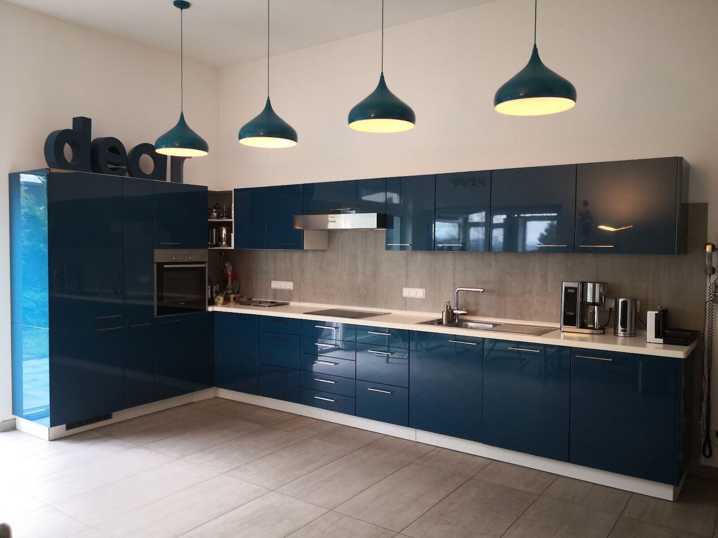 Nolte Küche in Petrol. 2,20x4,50 sehr guter Zustand mit Siemens-Elektrogeräten