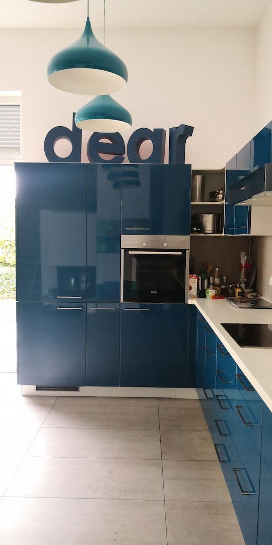 Nolte Küche in Petrol. 2,20x4,50 sehr guter Zustand mit Siemens-Elektrogeräten