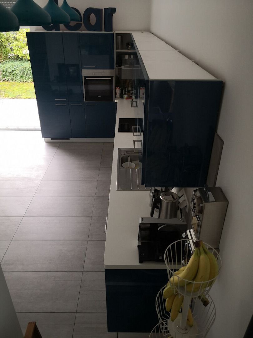 Nolte Küche in Petrol. 2,20x4,50 sehr guter Zustand mit Siemens-Elektrogeräten