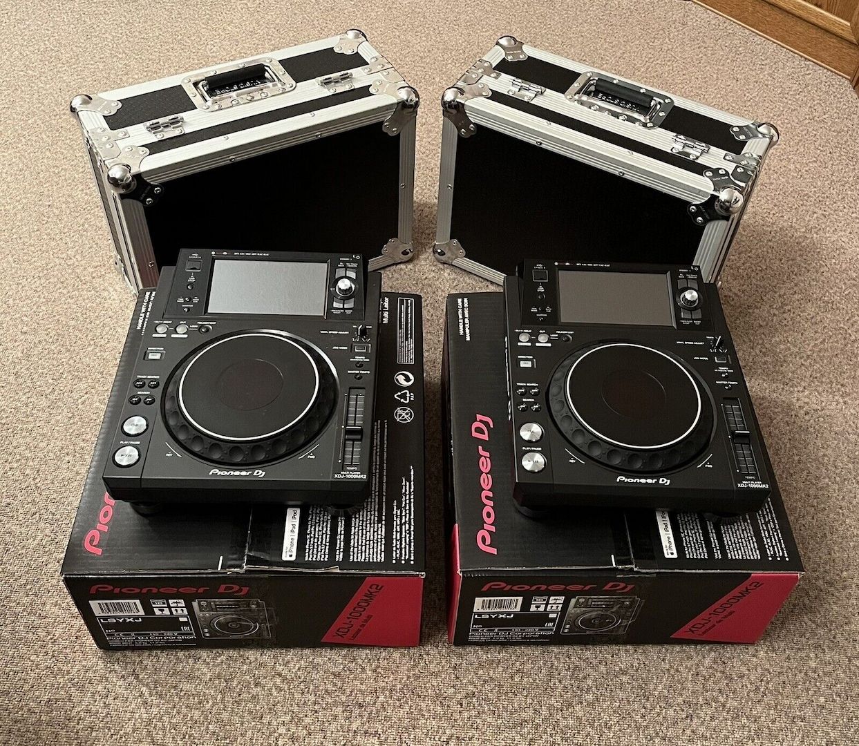 PIONEER DJ - XDJ 1000 MK2  Paar  + 2x Flightcase  WIE NEU