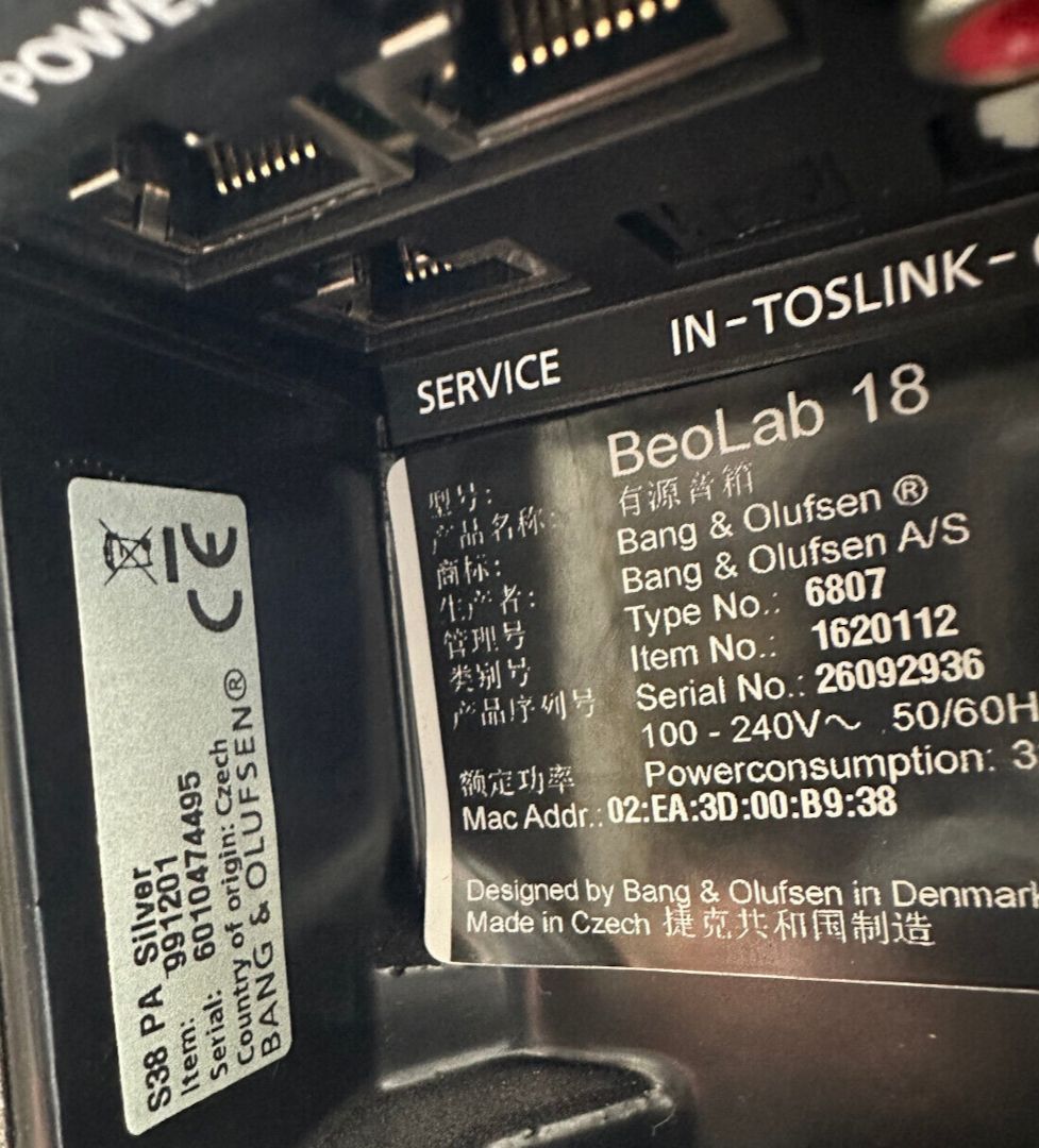 Bang&Olufsen Beolab 18 Highend Aktiv-Lautsprecher  Boxen  Type 6807  B&O