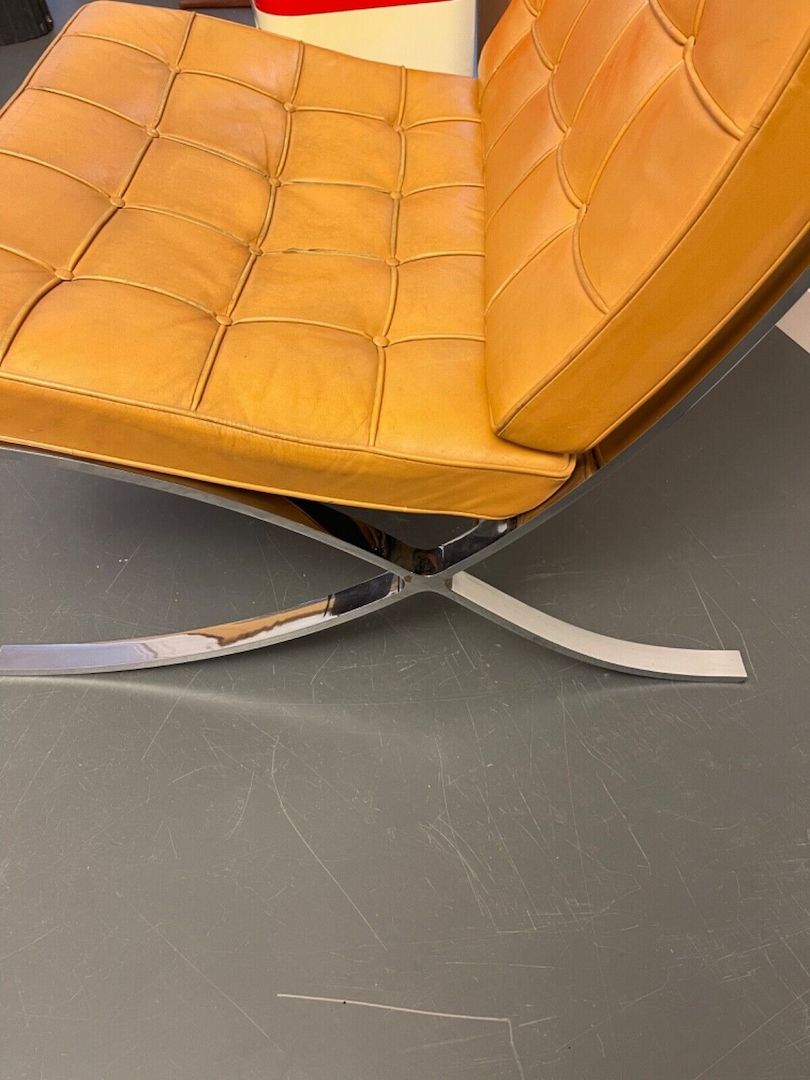 Barcelona chair Leder hellbraun Knoll International Mies Van der Rohe