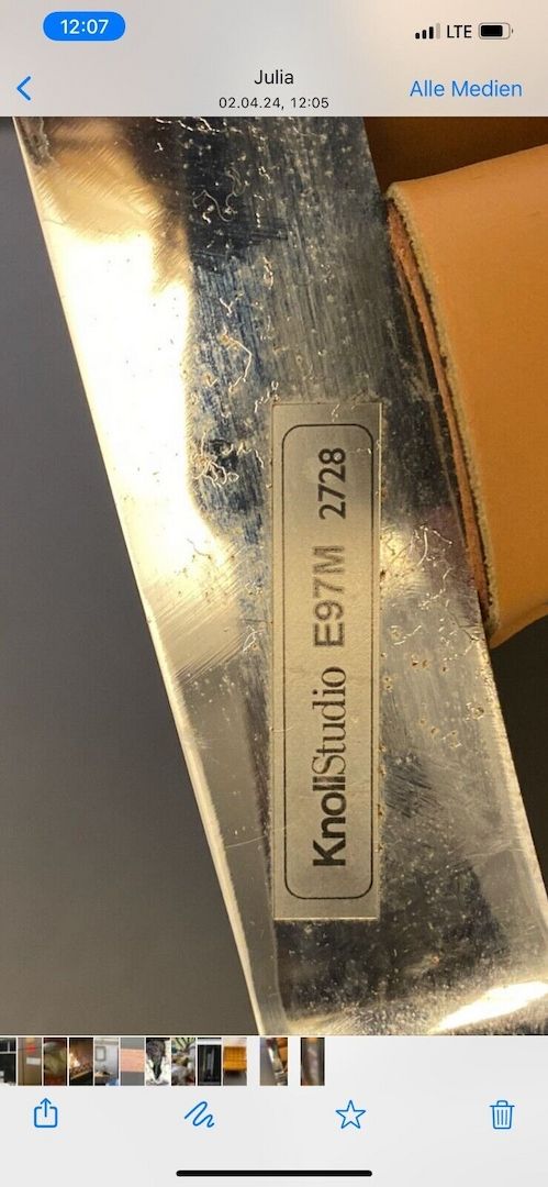 Barcelona chair Leder hellbraun Knoll International Mies Van der Rohe