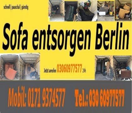 📢 Sofa & Möbel entsorgen – Berlin – Abholung + Entsorgung – 80 € pauschal